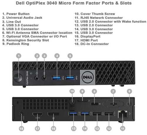 Dell OptiPlex 3040 Micro Core i5-6400T 2.2 - SSD 240GB - 16GB