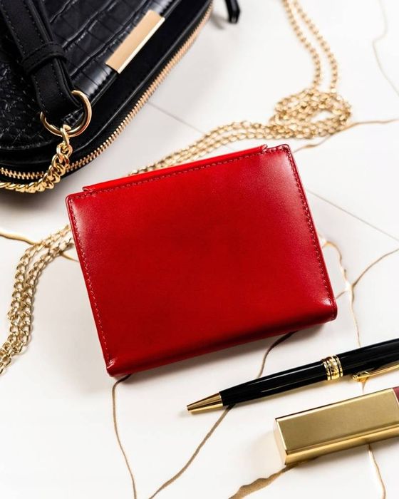 zestaw prezentowy: skórzany portfel damski i brelok - peterson