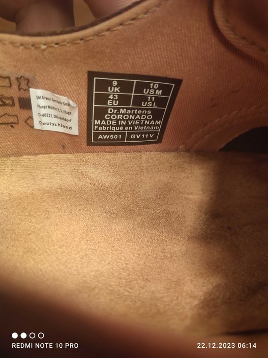 Мужские ботинки Dr.Martens 43  мартенсы кожаные шкіра черевики