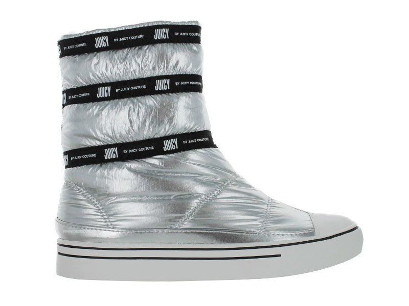 Juicy Couture Śniegowce damskie - Calinda Shiny - r 37 - srebrne