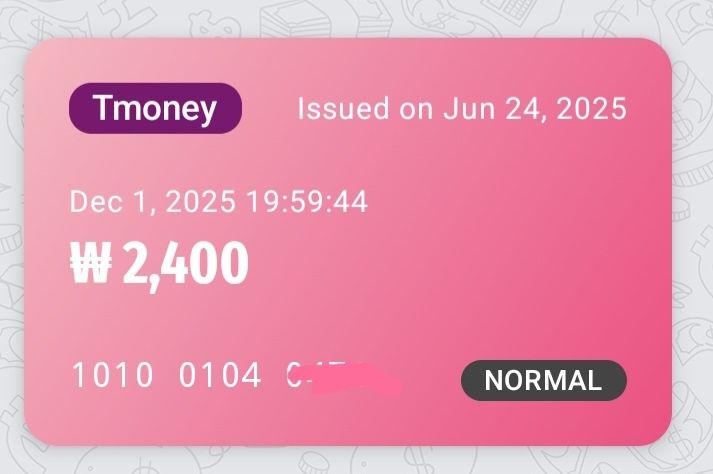 Karta miejska Tmoney, Korea Południowa, Seul