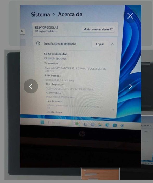Vende-se portátil HP