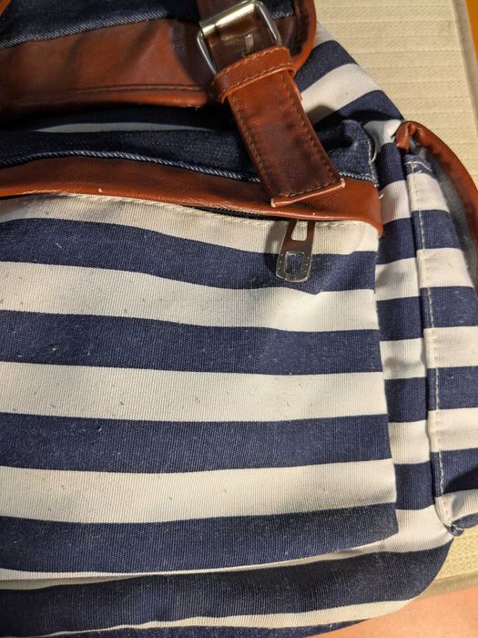 Plecak marynarski paski granatowo-białe