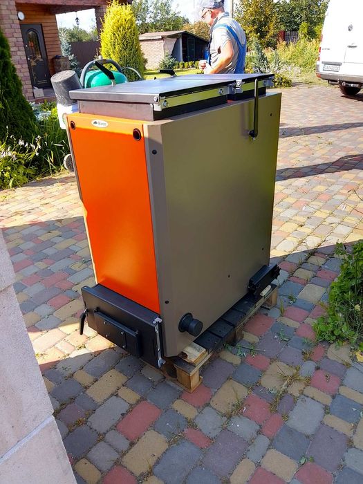 Котел шахтний Холмова Bizon Trio 55 кВт з верхньою загрузкою, сталь 5