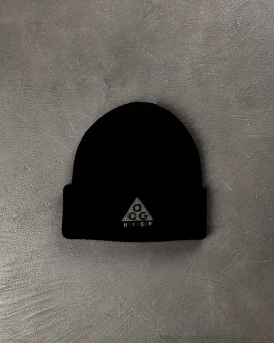 Шапка Nike ACG Beanie Black Logo Grey
