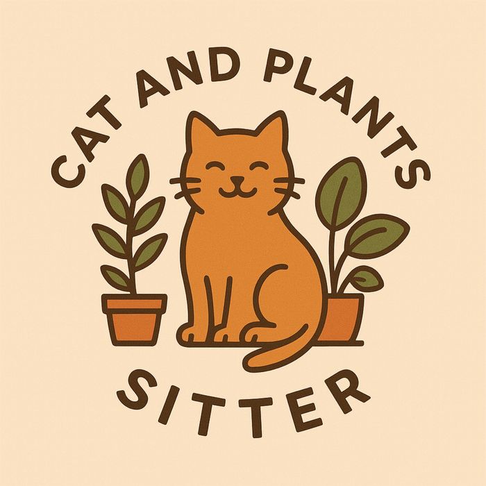 Cat and plants sitting Campo de Ourique Lisboa