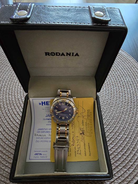 [MĘSKI] Zegarek RODANIA Diver 23233 – Bicolor, Blue Dial, 10 ATM