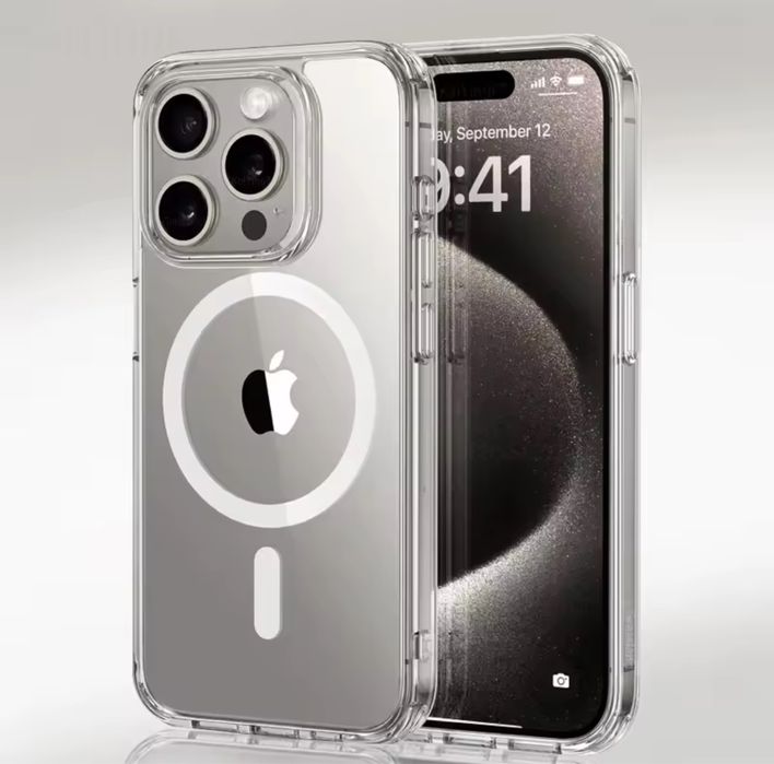 Чохол на iPhone 13 Pro Max прозорий, MagSafe, не жовтіє.