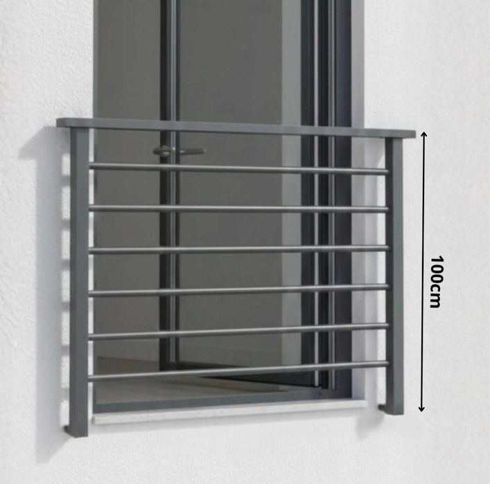 Balustrada francuska okienna aluminiowa 110 cm