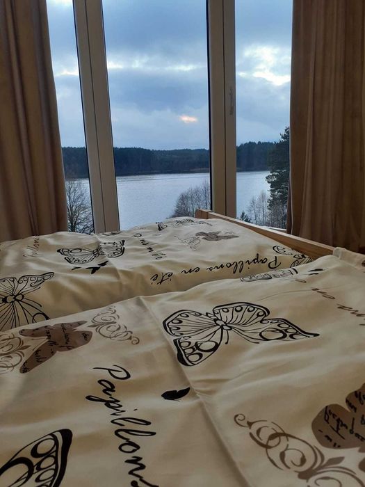 domek na Kaszubach, nad jeziorem, linia brzegowa, balia, majówka