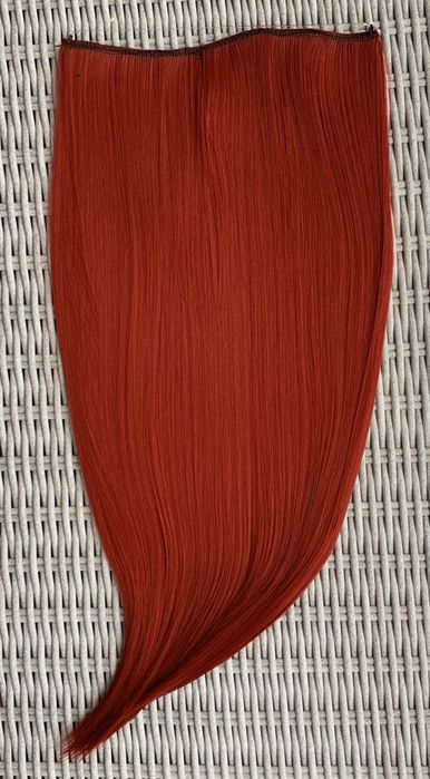 Premium Ultra włosy doczepiane, czerwony, flip in, hairband 47.