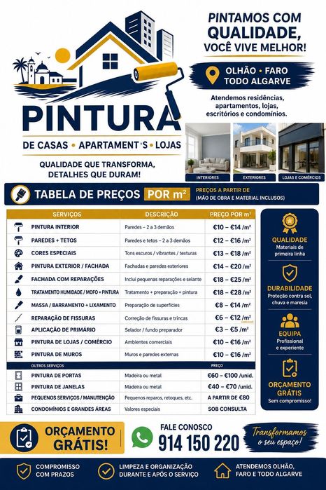 Pinturas em Geral em Olhao e faro