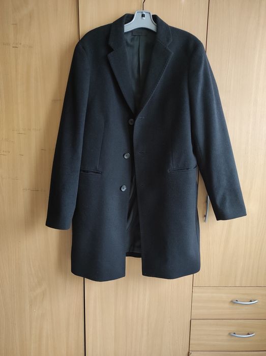 Płaszcz męski Uniqlo Wool i Cashmere rozmiar M kolor czarny