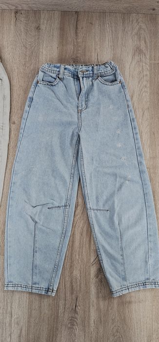 Spodnie r.134 dla dziewczynki szerokie nogawki