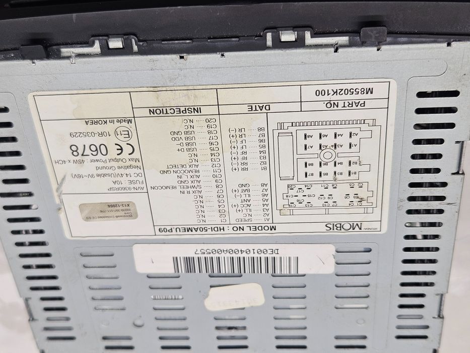 Nawigacja Hyundai/Kia HDI-50AMEU.P09 M​B​8​5​0​2​K​1​0​0 NOWE