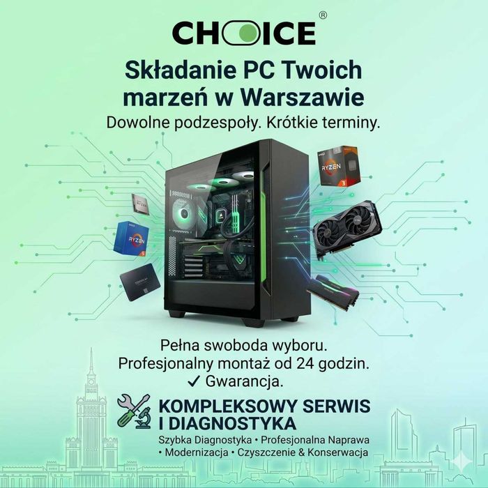 Składanie i naprawa komputerów w Warszawie | Diagnostyka | Części używane