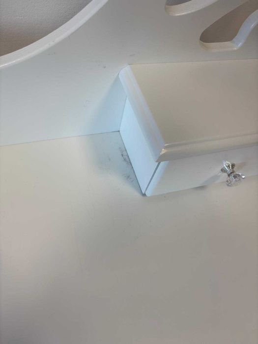 SONGMICS RDT04W Toaletka Z Taboretem Biała