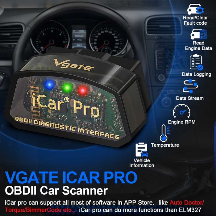 Interfejs diagnostyczny Vgate iCar Pro BT4.0 android i iOS