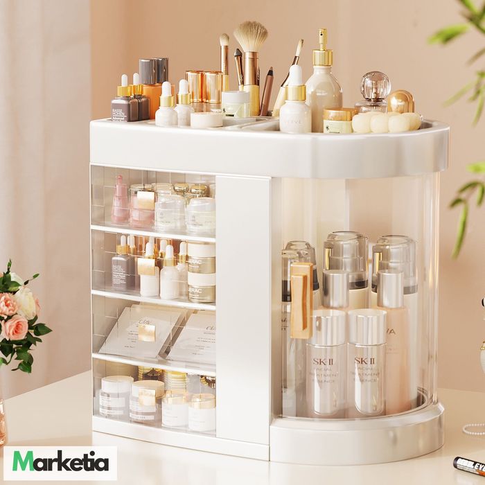 NOWY Organizer Verkam Maya Clear szkatułka na kosmetyki 4 szuflady