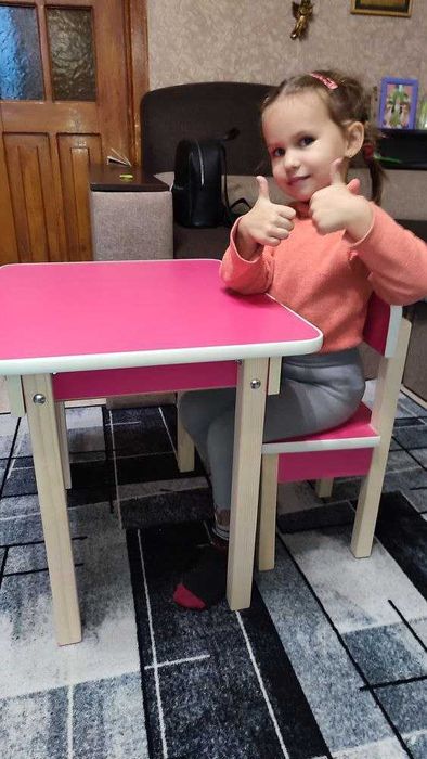 Набір стіл та стільчик дитячий,комплект стул стол для детей