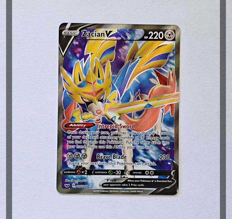 Zacian V 195/202 SSH Pokemon ENG-NM