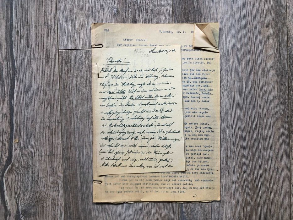 Obszerne archiwum rodzinne 1940 Sudety 1949 Kilkadziesiąt dokumentów