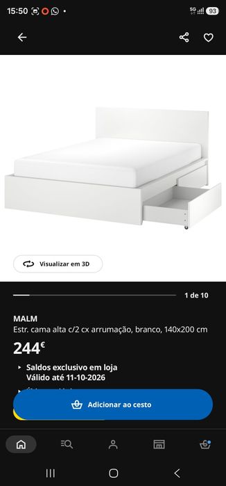 Cama malm ikea 140x200