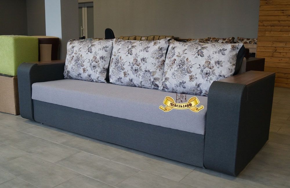 Диван еврокнижка Далас с нишами в подлокотниках по Акции в Днепре