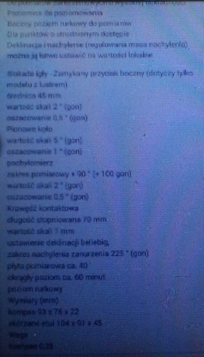 Kompas FREIBERGER geodezyjny geologiczny DDR