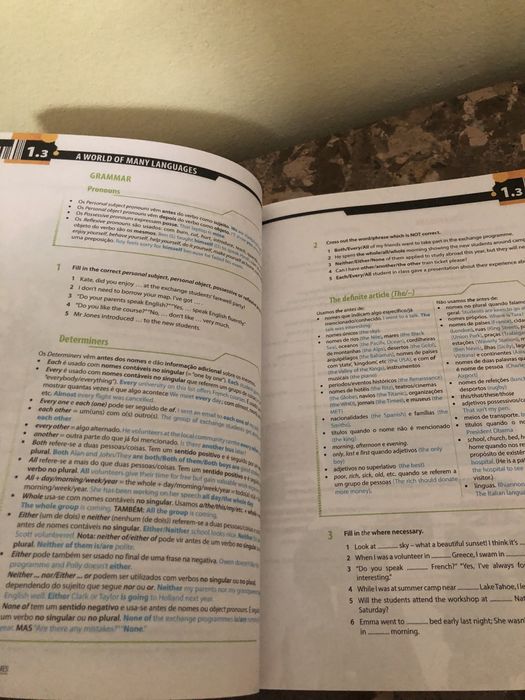 Caderno de atividades/ livro de fichas ingles 10 ano