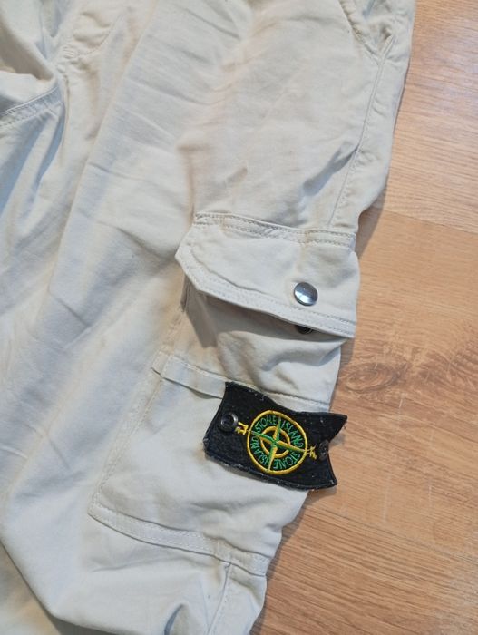Stone island vintage cargo bawełniane spodnie męskie w stanie idealnym