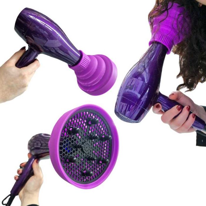Difusor de Silicone Dobrável para Secador de Cabelo