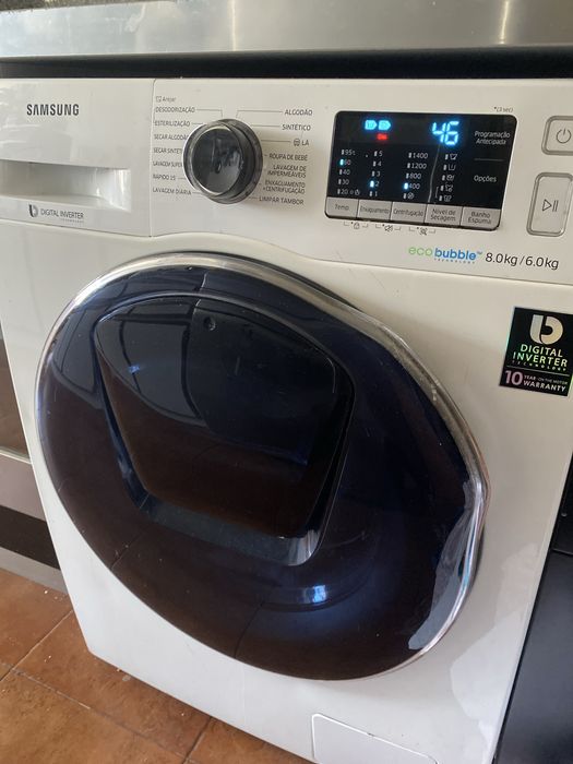 Maquina lavar e secar roupa smsung eco bubble
