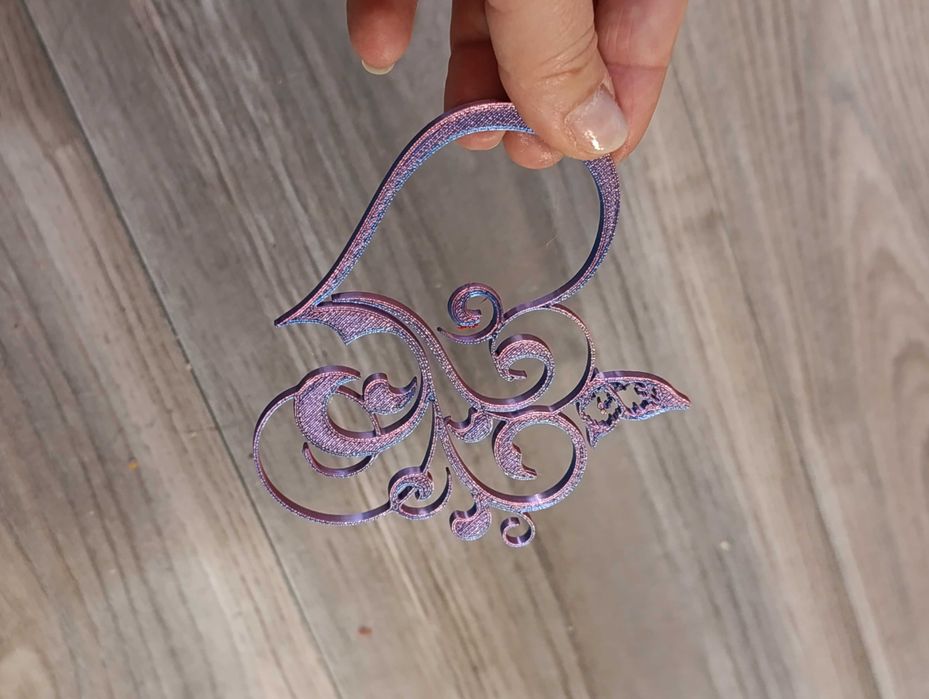 Serduszka drukowane 2 sztuki