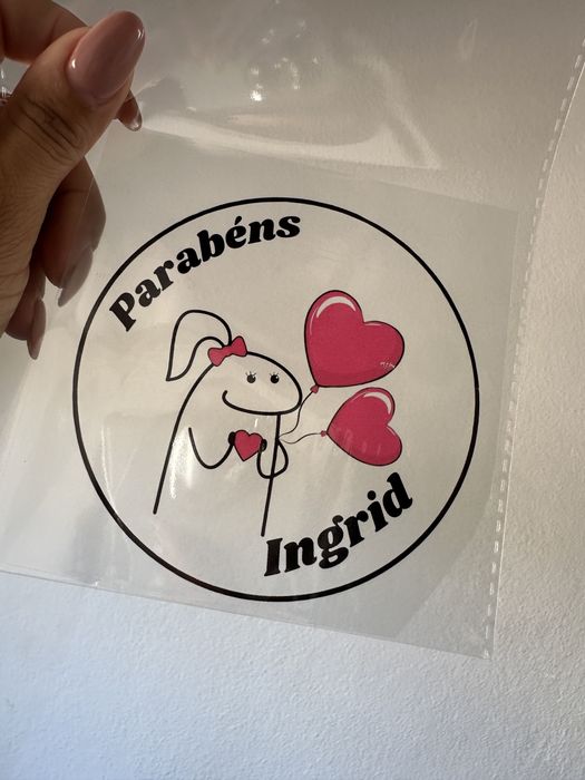 Plaquinha de bolo personalizada