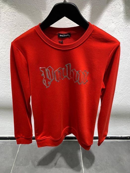СКИДКА! PALM ANGELS красный мужской свитшот реглан батник кофта