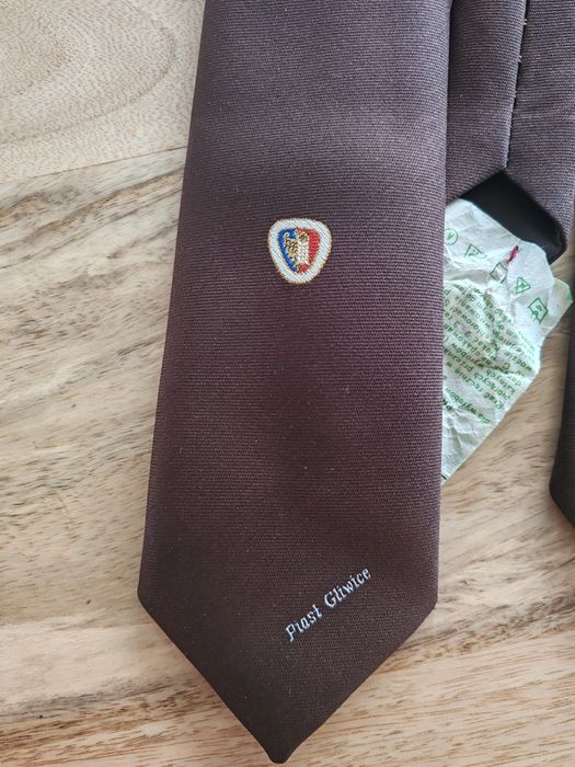 Krawat Piast Gliwice – oryginał PRL lata 80 – kolekcjon