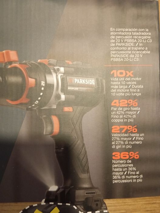 Berbequim de percussão Parkside Performance 20V