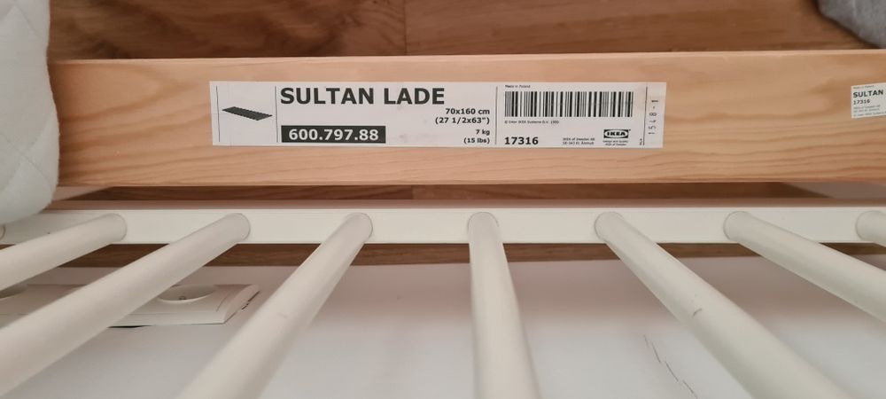 Łóżko dziecięce Ikea 70x160 cm + dodatki