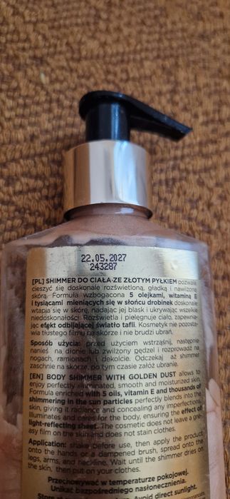 Shimmer balsam rozświetlający do ciała eveline