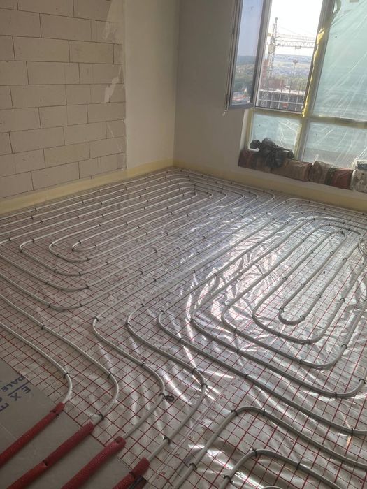 Монтаж опалення, тепла підлога, вода, каналізація . Завіз матеріалів