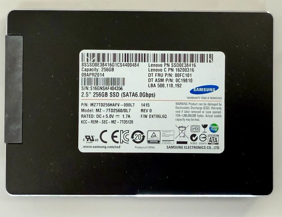Dysk SSD 256GB Samsung! Nowy