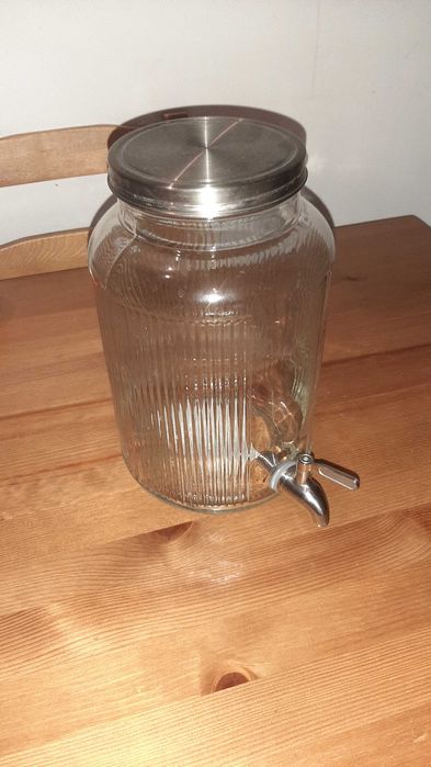 Szklany słój z kranikiem 5L