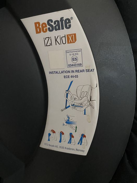 Автокрісло дитяче BeSafe izi kid x1 0-18 кг