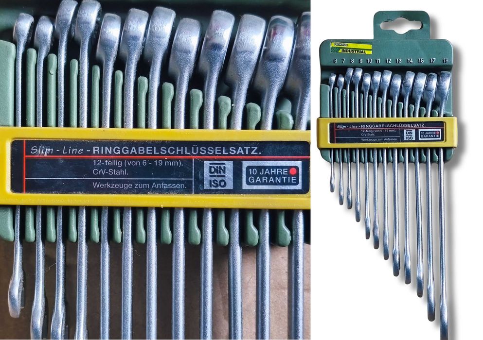 Zestaw kluczy płasko-oczkowych Proxxon Industrial Slim-Line 6-19 mm