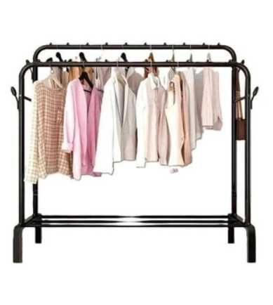 Подвійна стійка для одягу та взуття Металева вішалка для гардеробу