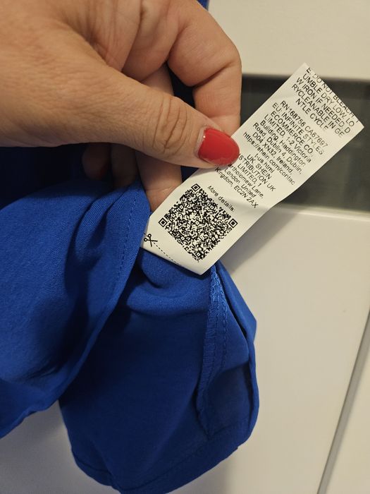 Bluzka z krótkim rękawem szafirowa 2XL