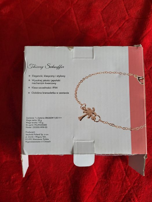 Thierry Schaeffer Zegarek + bransoletka Zestaw prezentowy damski