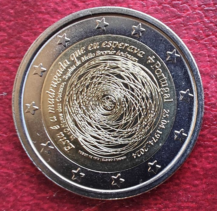 Moeda Comemorativa de 2€ – 25 de Abril 1974 (Portugal 2024)