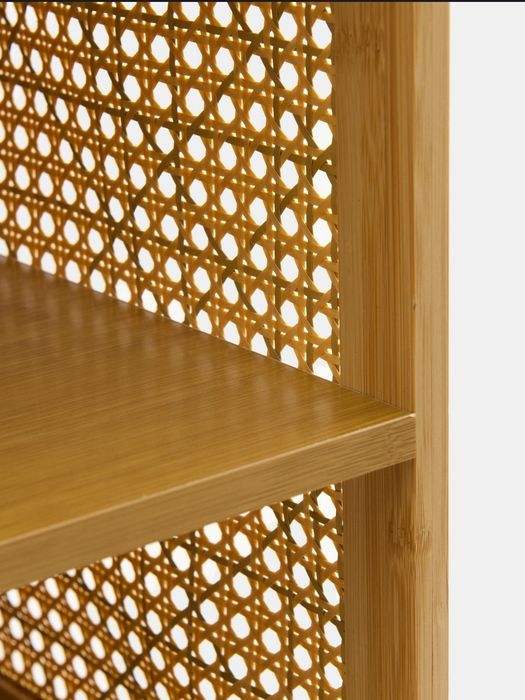 Nowy stolik nocny szafka bambusowa boho naturalna ratanowa do salonu